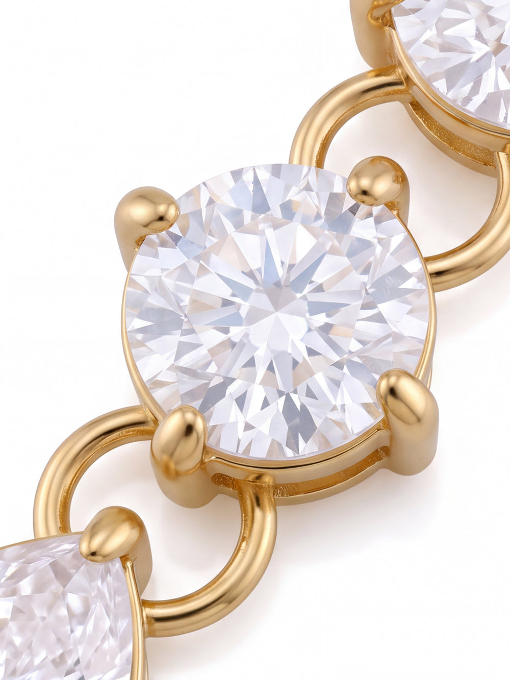 Par Arete Tira Zirconias Dos Gotas