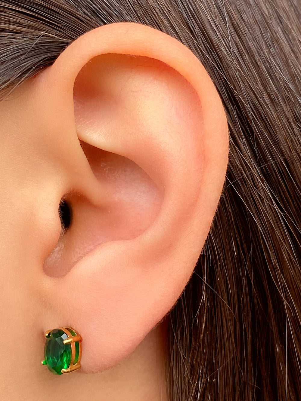 Par Arete Zirconia Ovalado