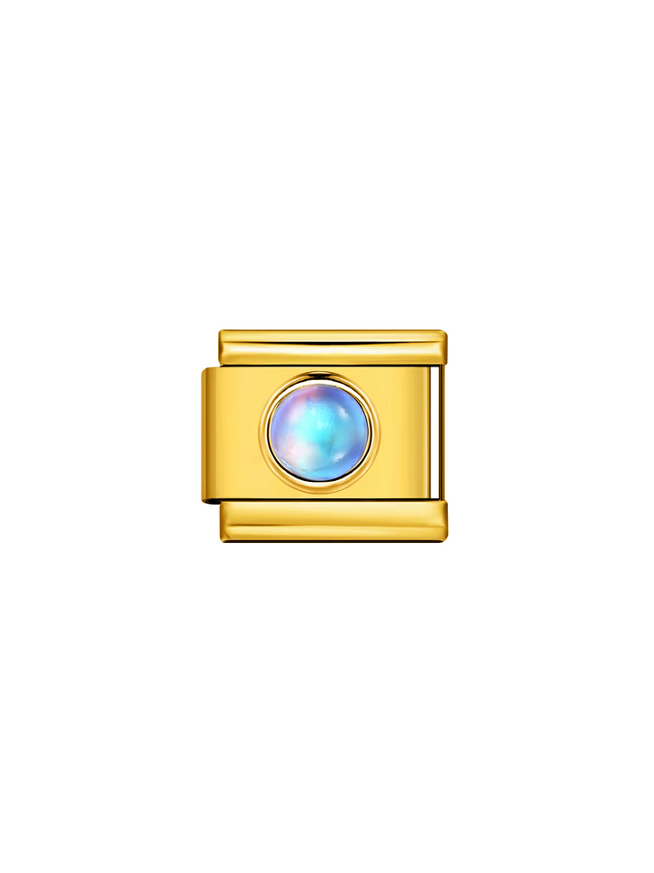 Charm Dorado Con Piedra