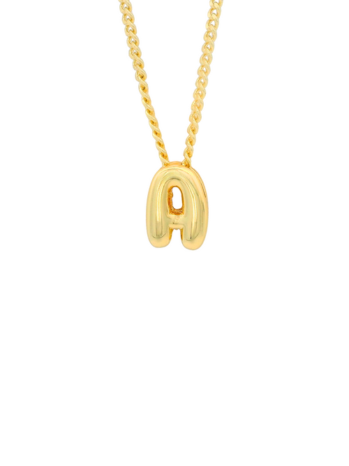 Pre- Ordena Collar Dorado Mini Inicial Bubble