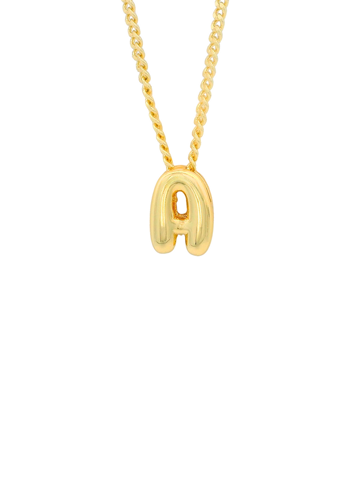 Collar Dorado Mini Inicial Bubble
