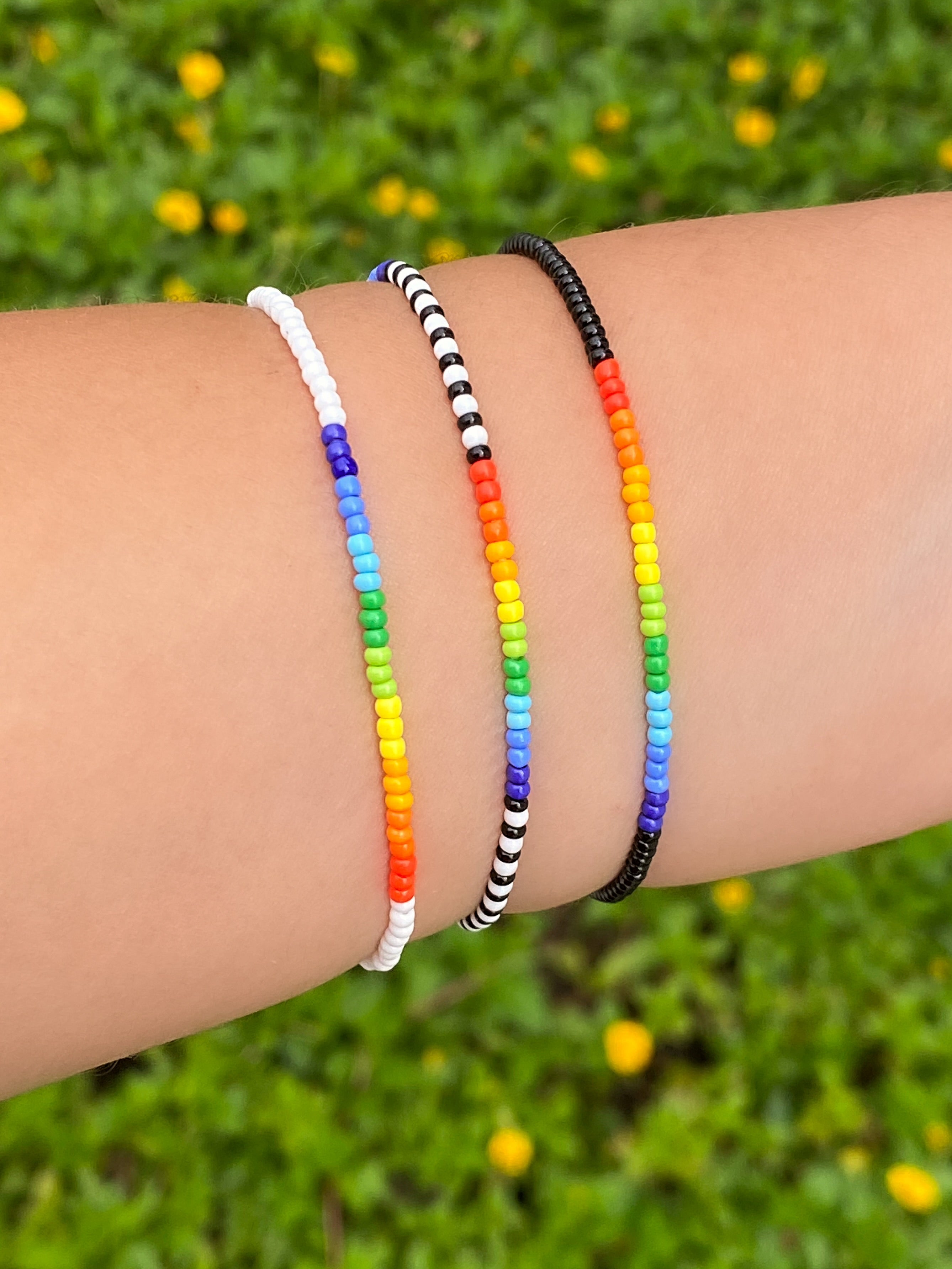 Set Pulseras Chaquiras Rainbow