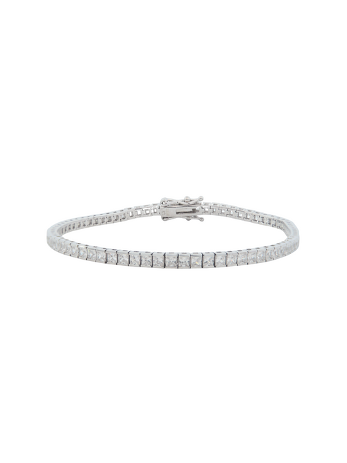 Tennis Bracelet Zirconias Con Borde 3 mm