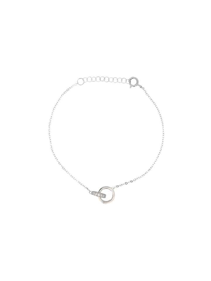 Pulsera Con Doble Circulo Zirconias