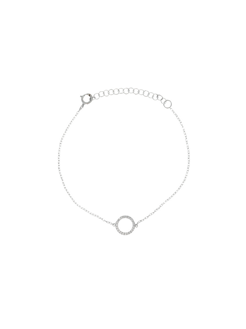 Pulsera Con Contorno Circulo Con Zirconias