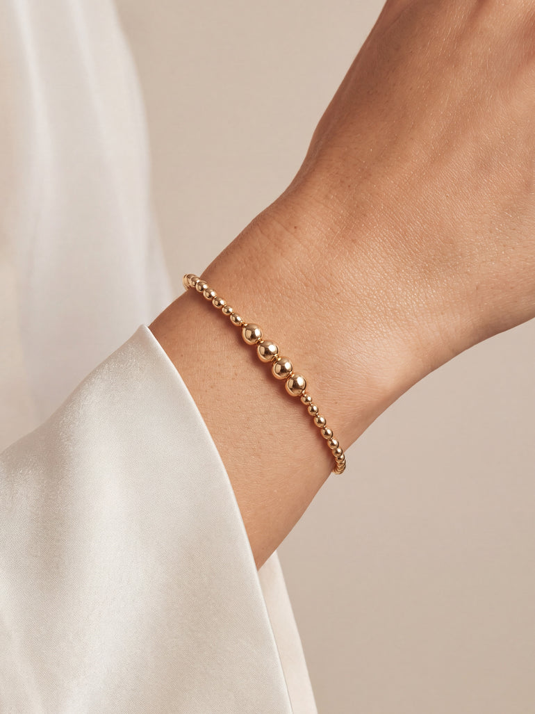 Pulseras Bolitas 2 mm Con Patron De 4 mm