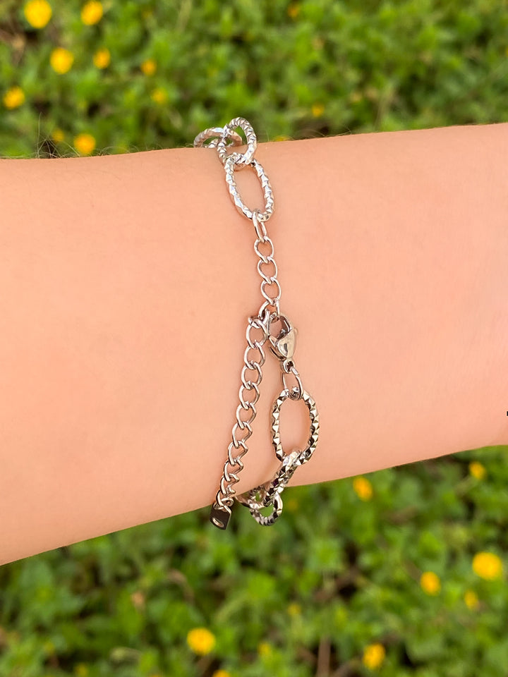 Pulsera Eslabones Ovalados Combinada