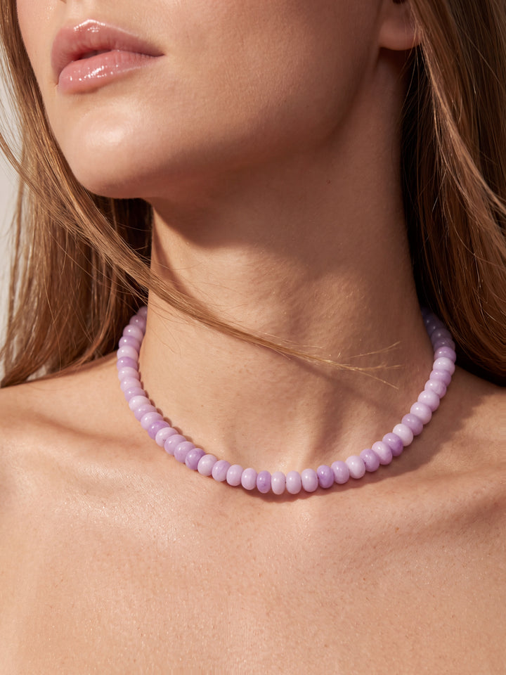 Choker Aros Piedra Natural 8 mm