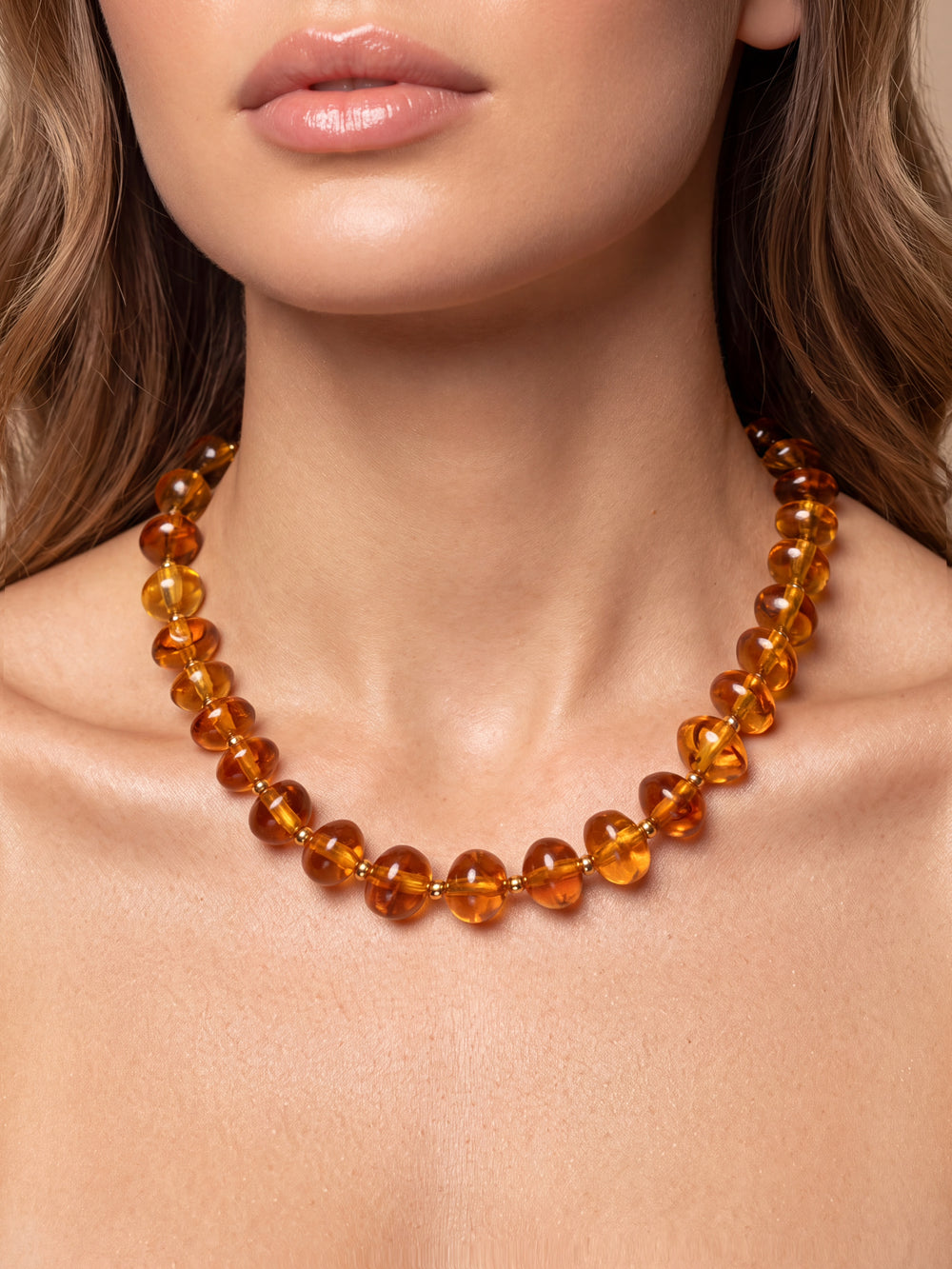 Collar Chunky Bolitas Con Bolitas Doradas