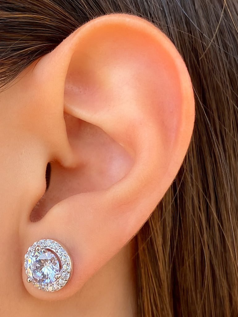 Par Arete Circular Con Zirconias