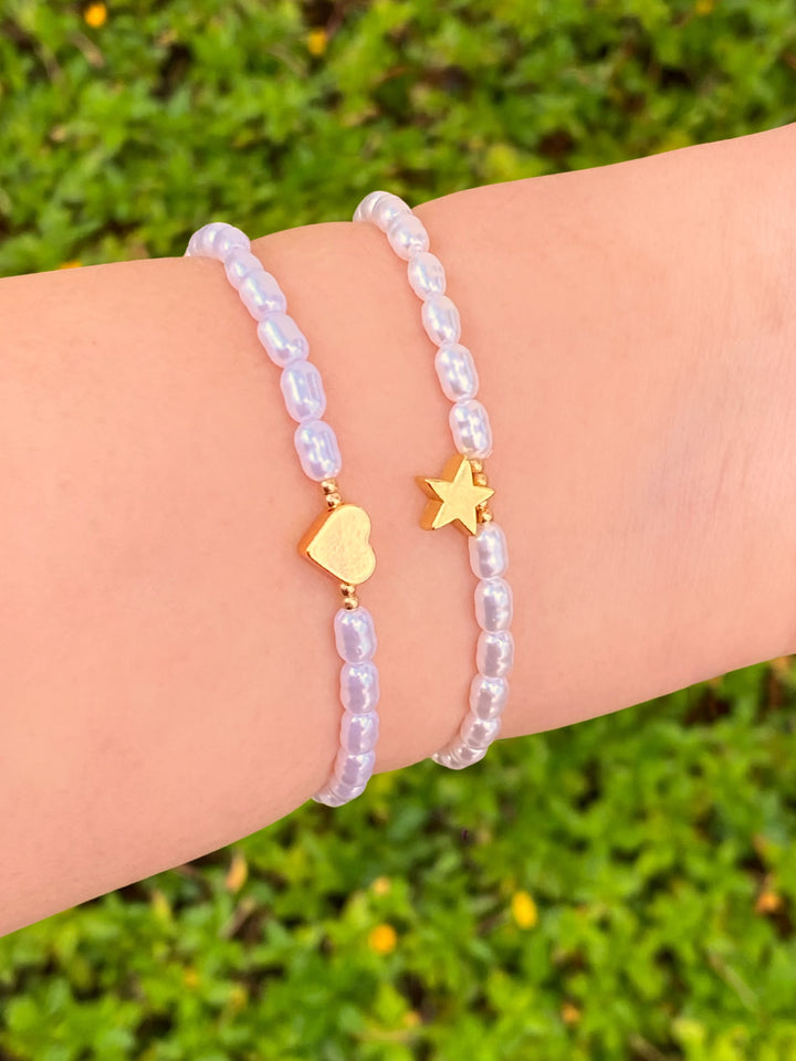 Pulsera Perlitas Con Dije