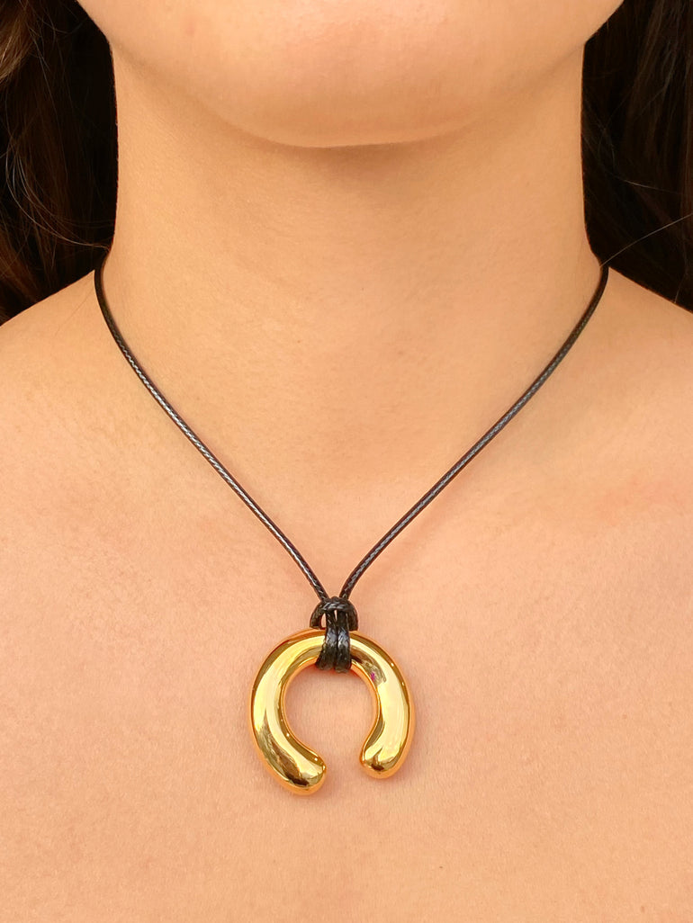 Collar Cordon Con Dije Herradura Chunky