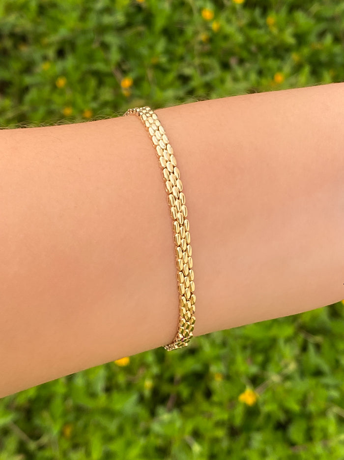 Brazalete Tejido Oro 14k