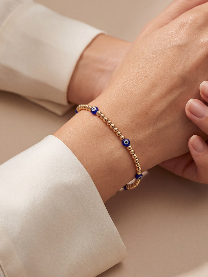Pulsera Bolitas Con Ojos