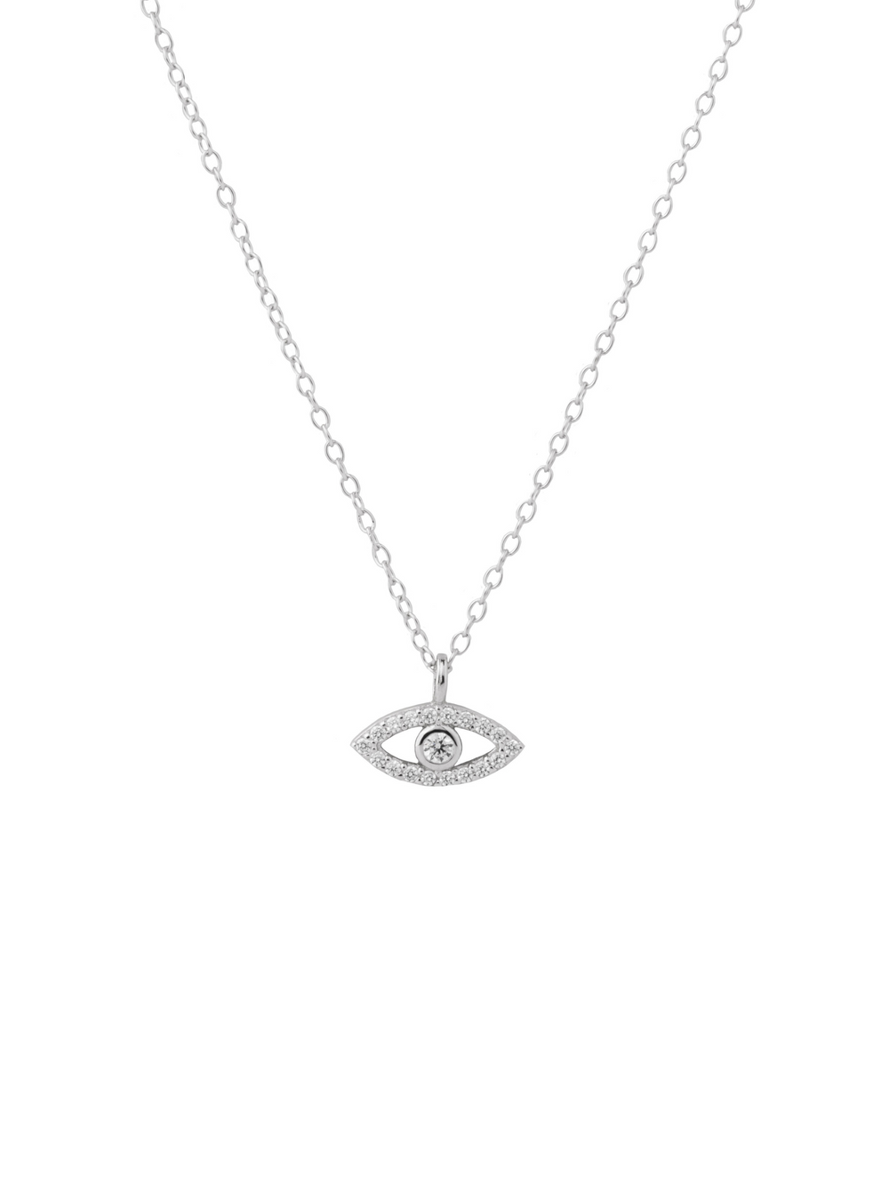 Collar Dije Ojo con Zirconias