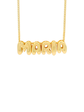 Personaliza Tu Collar Con Inicial Mini Bubble Dorado