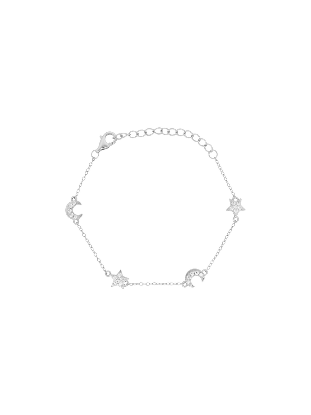 Pulsera Lunas Y Estrellas Con Zirconias