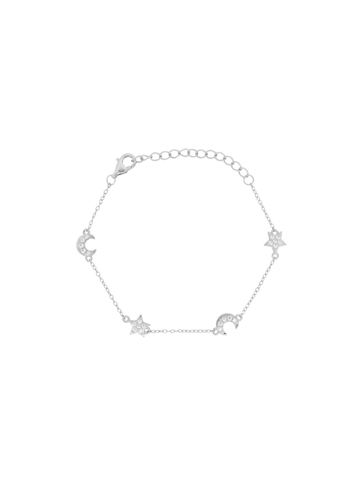 Pulsera Lunas Y Estrellas Con Zirconias