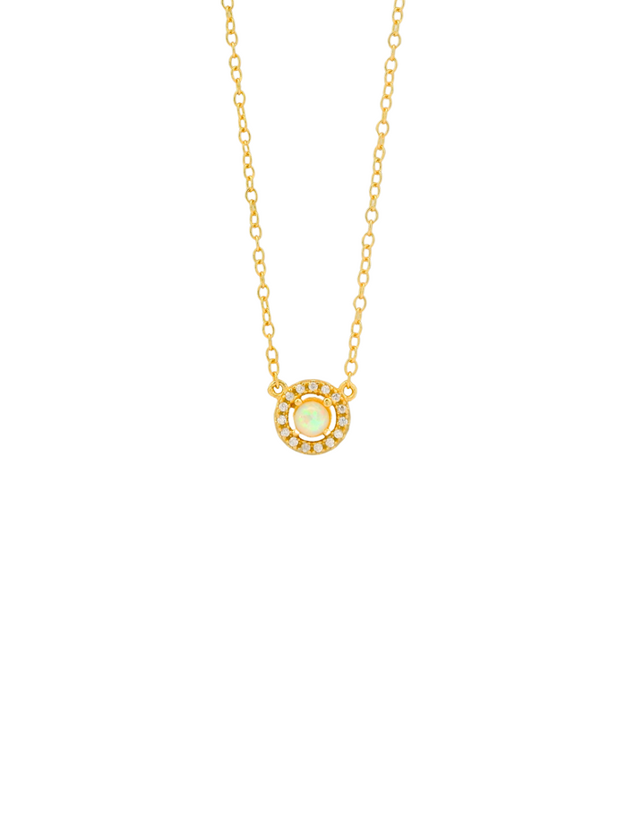 Collar Opalo Con Zirconias