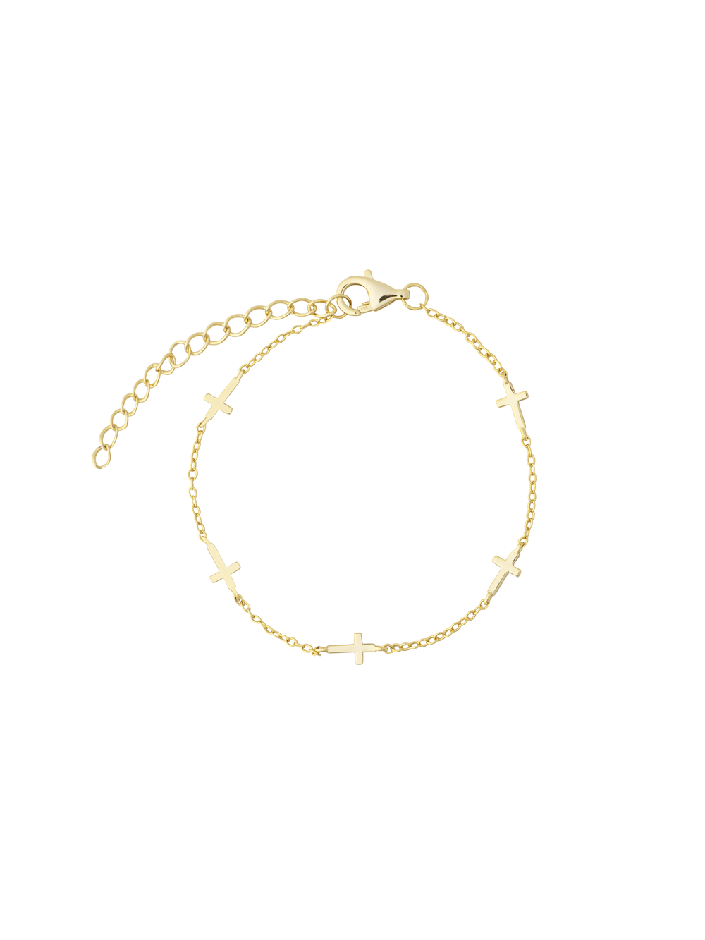 Pulsera Con Cruces Lisas