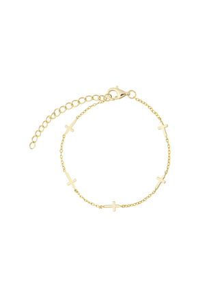 Pulsera Con Cruces Lisas