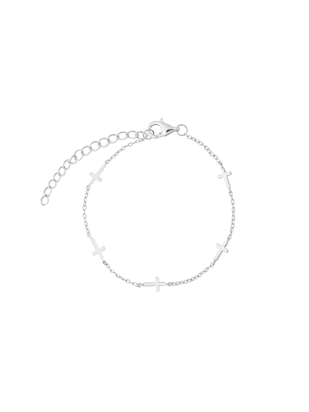 Pulsera Con Cruces Lisas