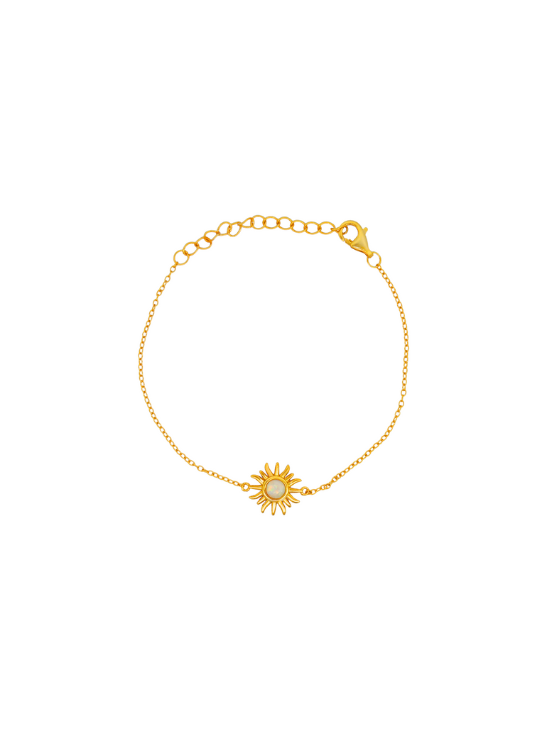 Pulsera Sol Con Piedra Tornasol