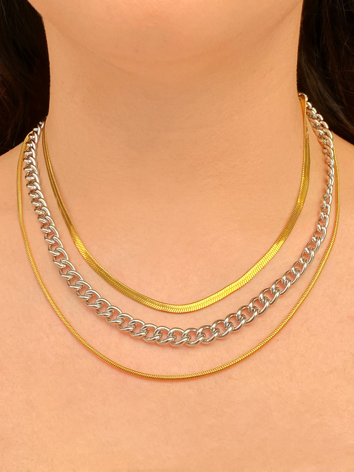 Collar Triple Cadena Combinado