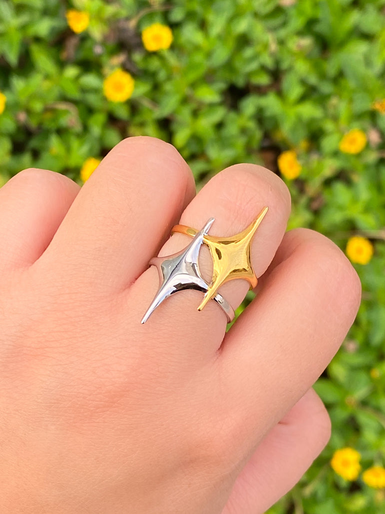 Anillo Doble Destello Combinado