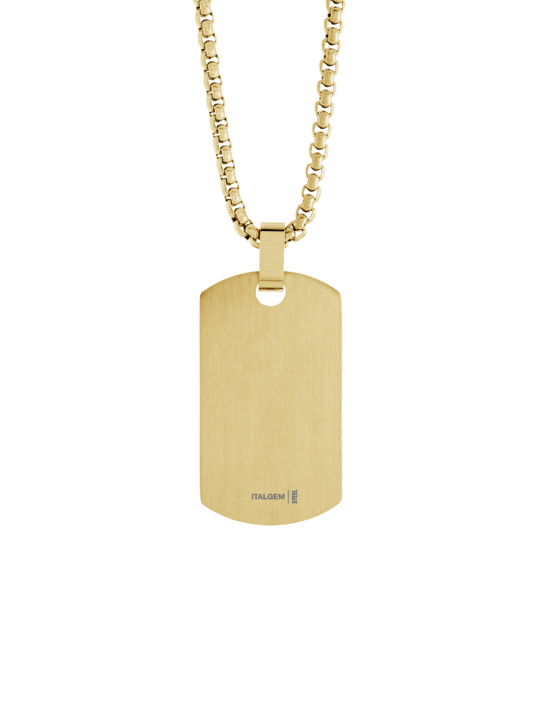 Collar Con DogTag Piedra Negra