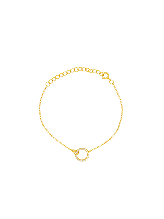 Pulsera Contorno Circulo Con Zirconias