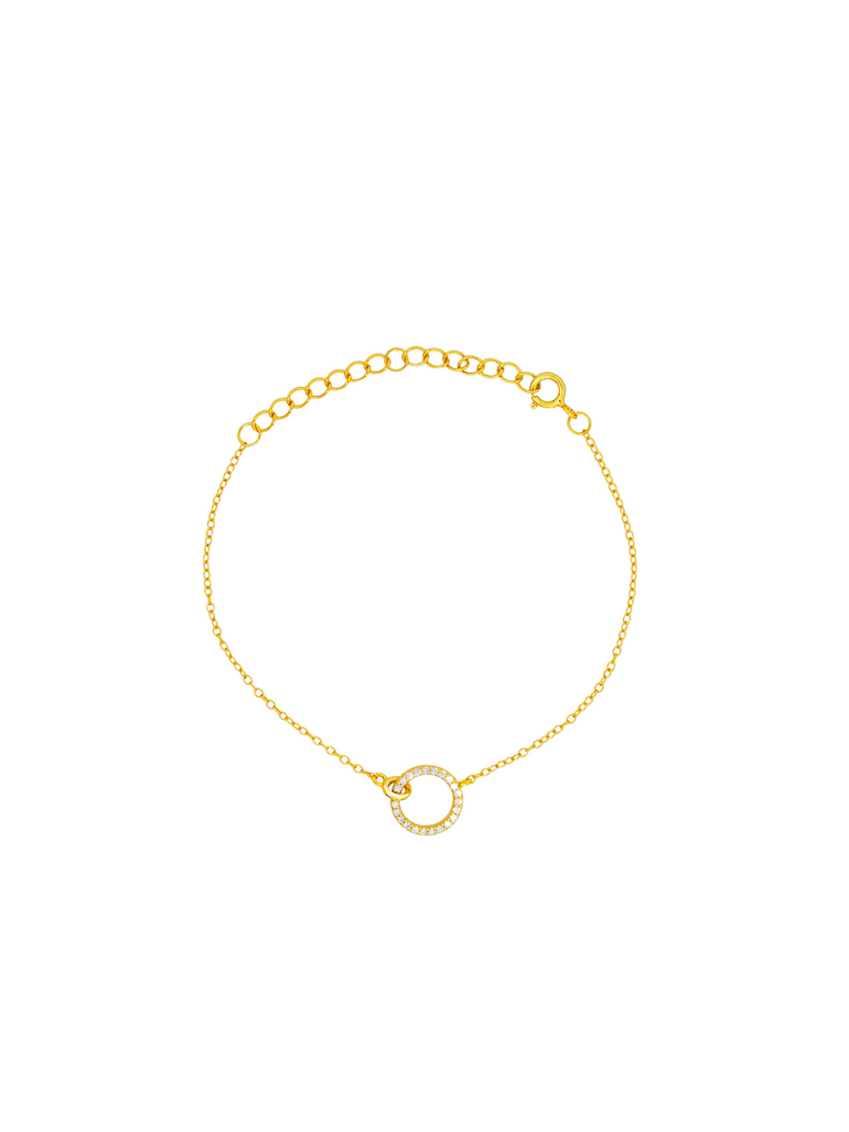 Pulsera Contorno Circulo Con Zirconias