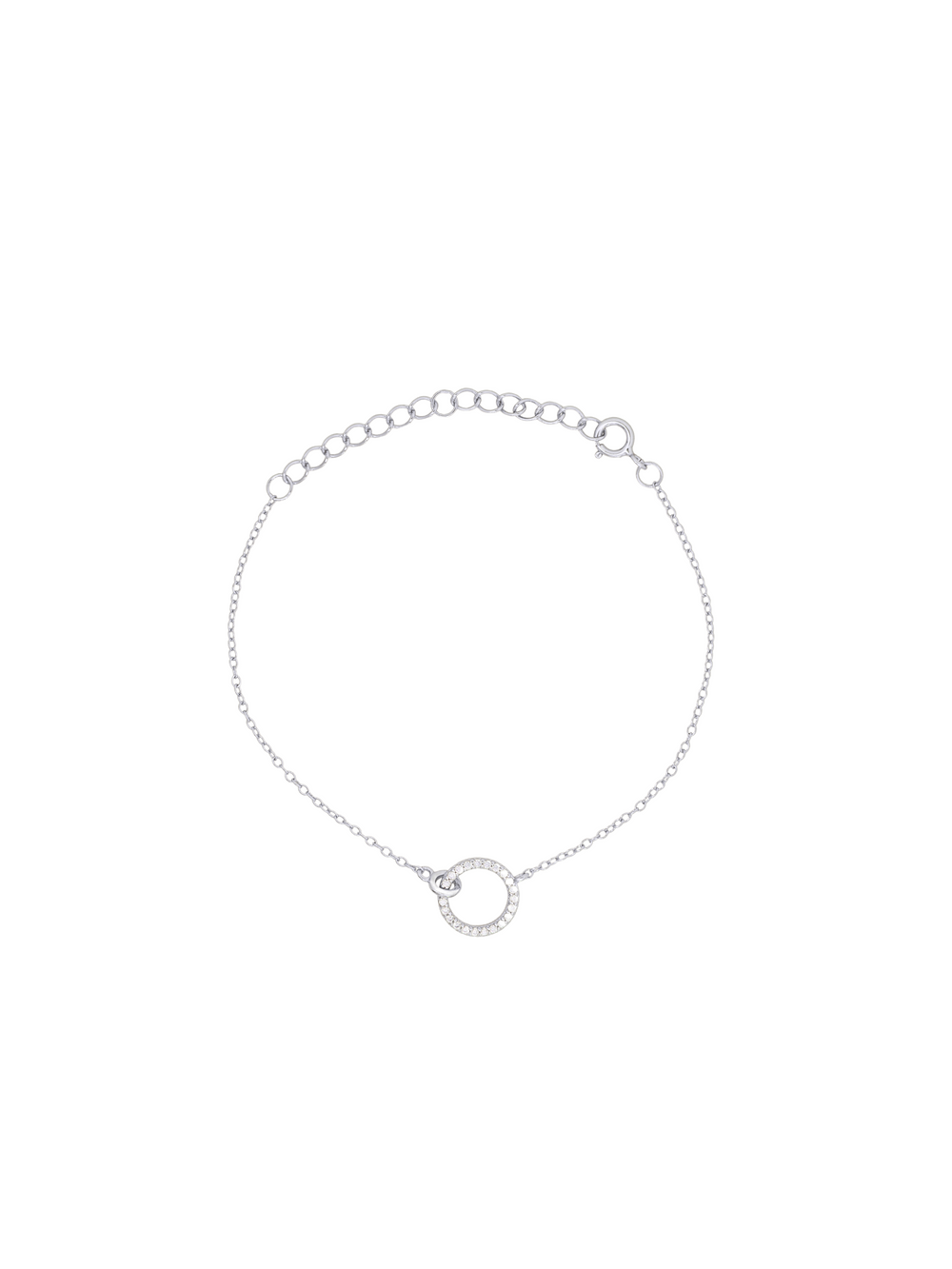Pulsera Contorno Circulo Con Zirconias
