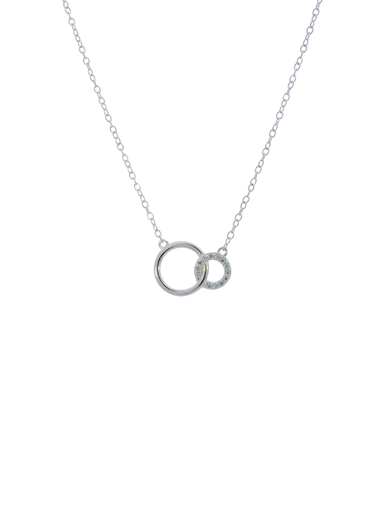 Collar Dos Circulos Con Zirconias