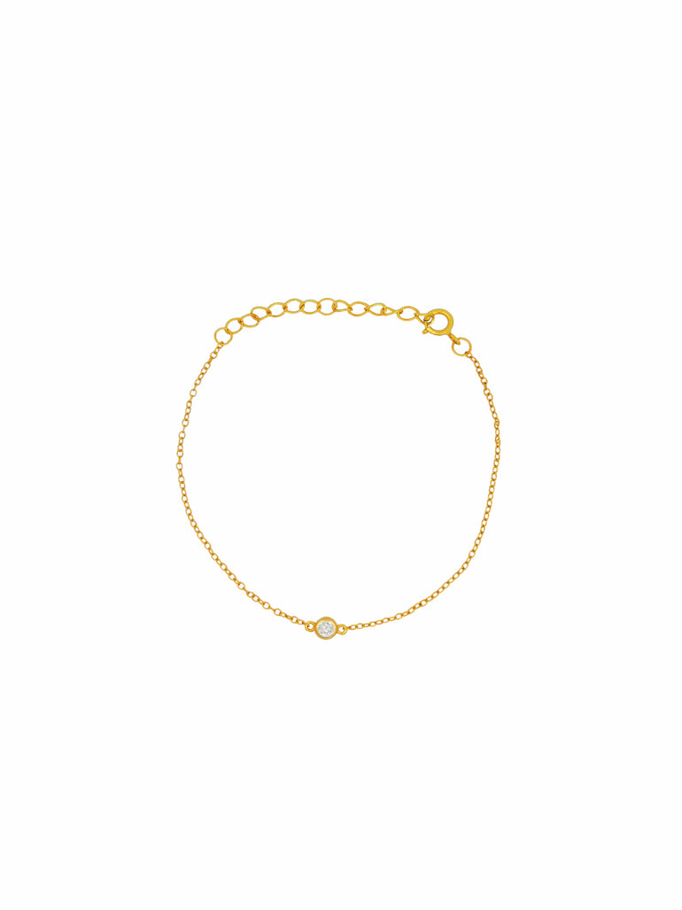 Pulsera Con Mini Zirconia 4 mm