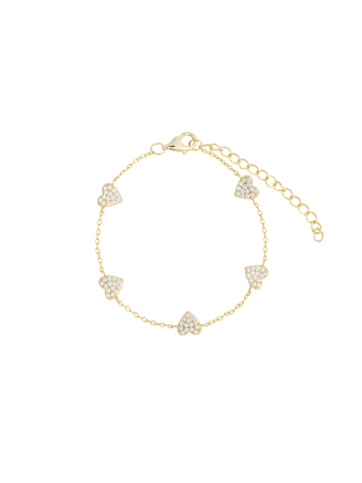 Pulsera Corazones Con Zirconias