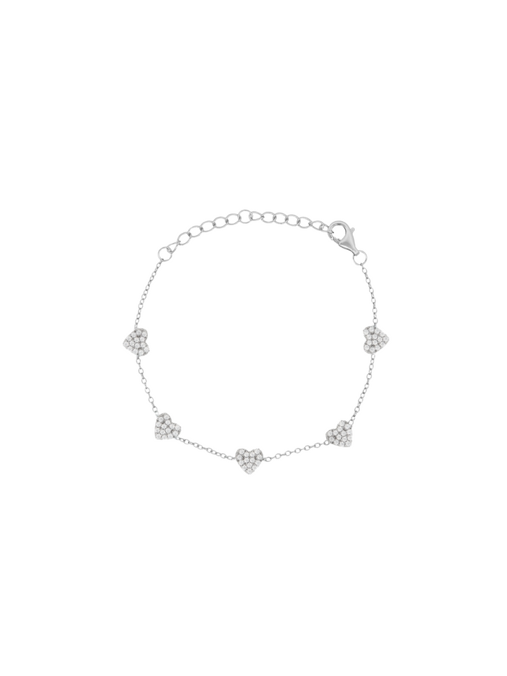 Pulsera Corazones Con Zirconias