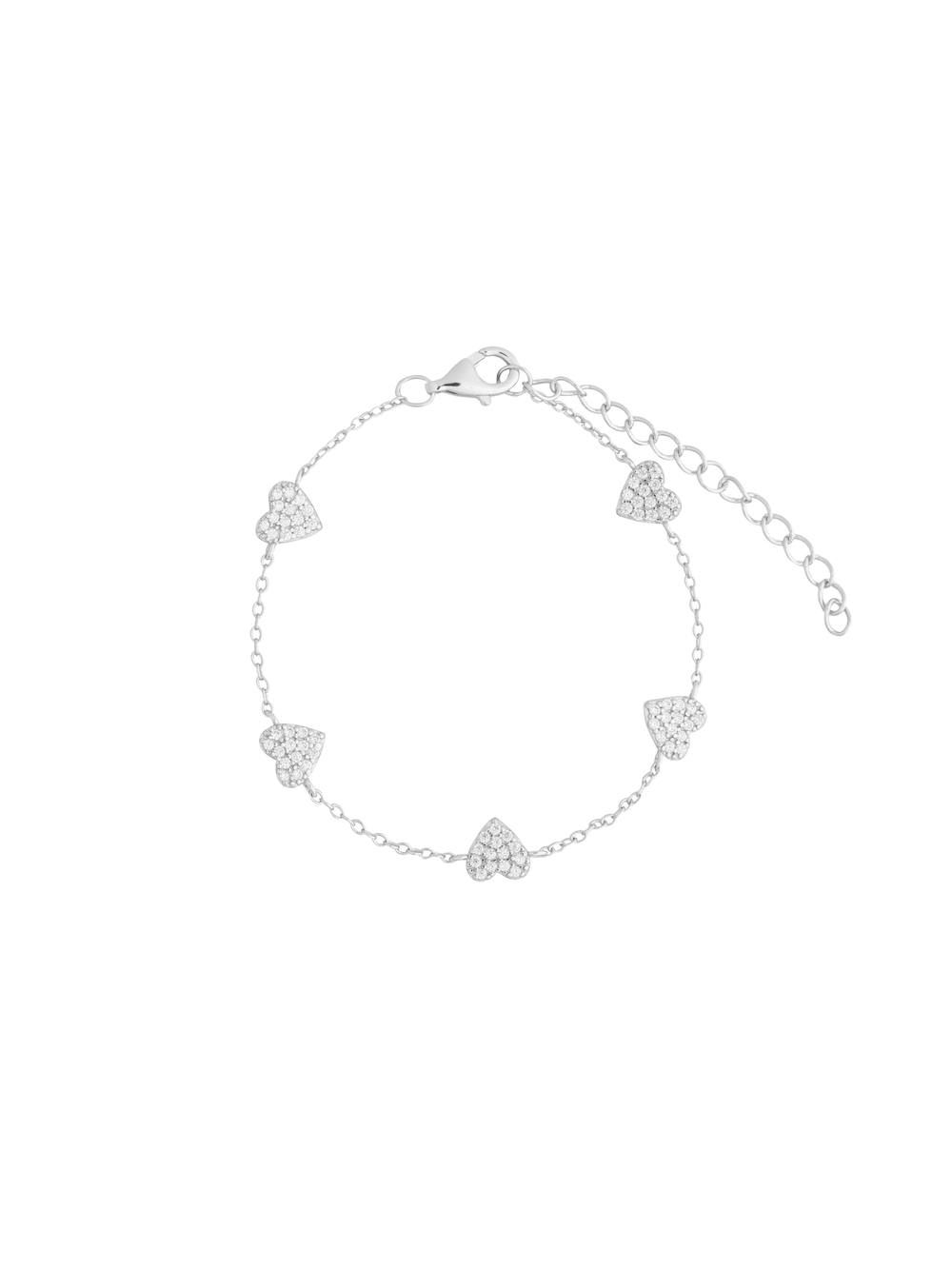 Pulsera Corazones Con Zirconias