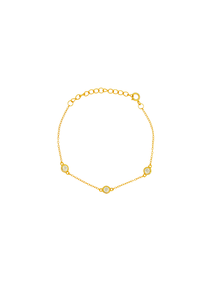 Pulsera Con Tres Biceles Zirconias