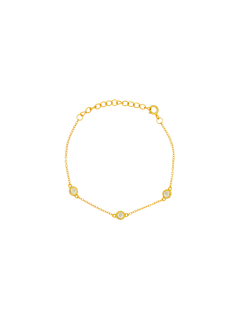 Pulsera Con Tres Biceles Zirconias