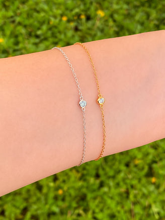 Pulsera Con Mini Zirconia 4 mm