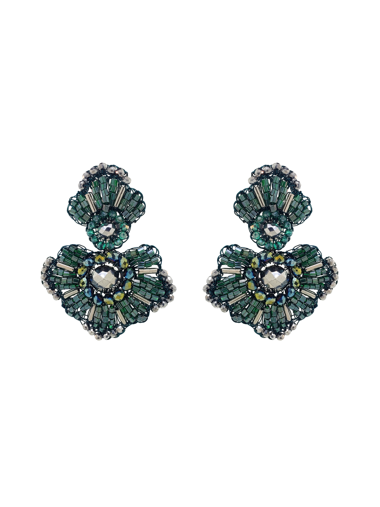 Par Arete Flor Verde