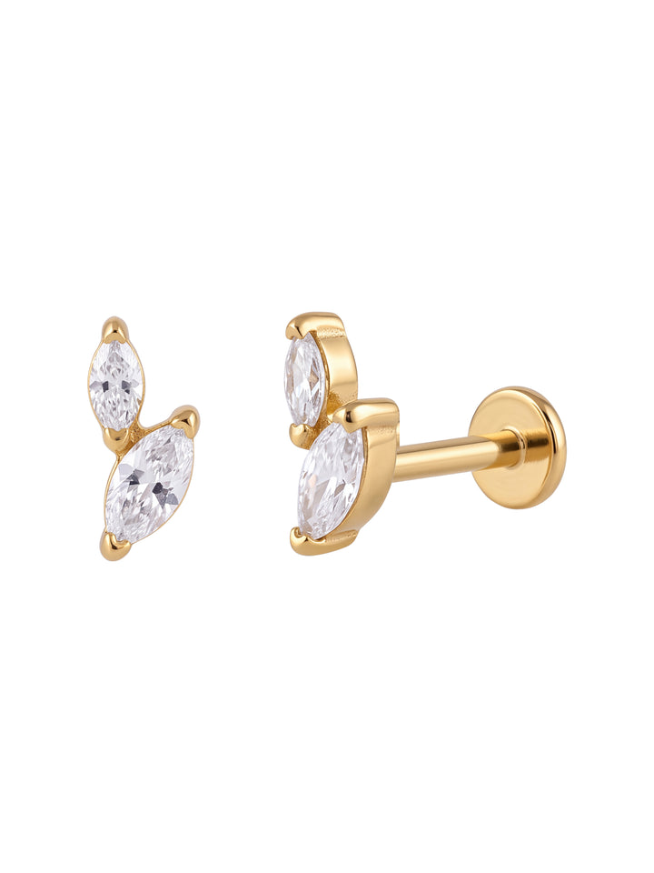 Arete Dos Zirconias Marquesa Primera Perforacion Titanio