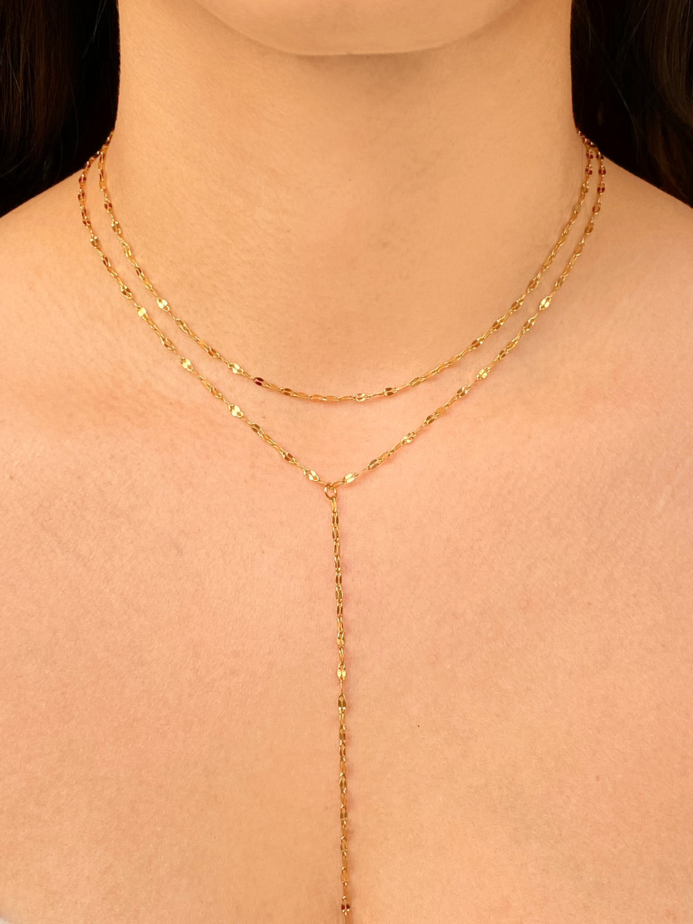 Collar Corbatin Doble Ovalado Planchado