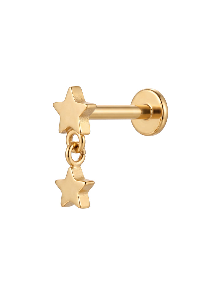 Arete Doble Estrella Primera Perforacion Titanio