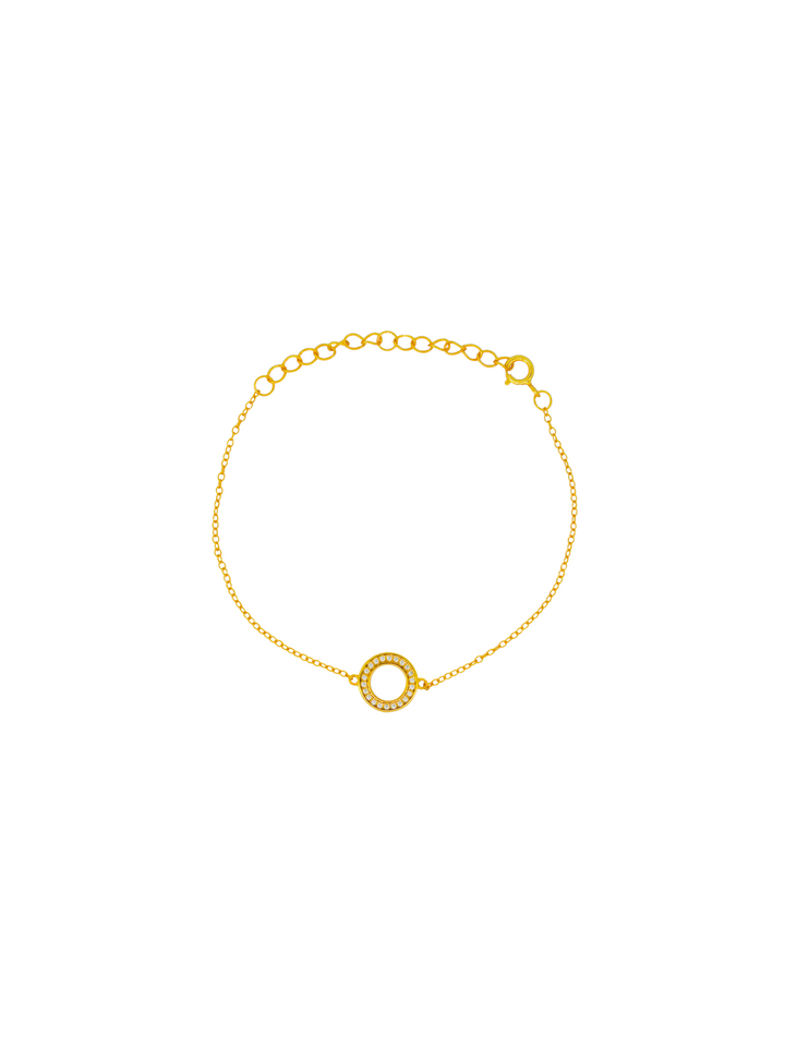 Pulsera Contorno Circulo Con Zirconias