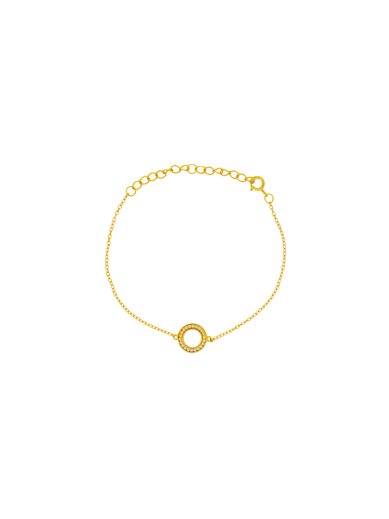 Pulsera Contorno Circulo Con Zirconias