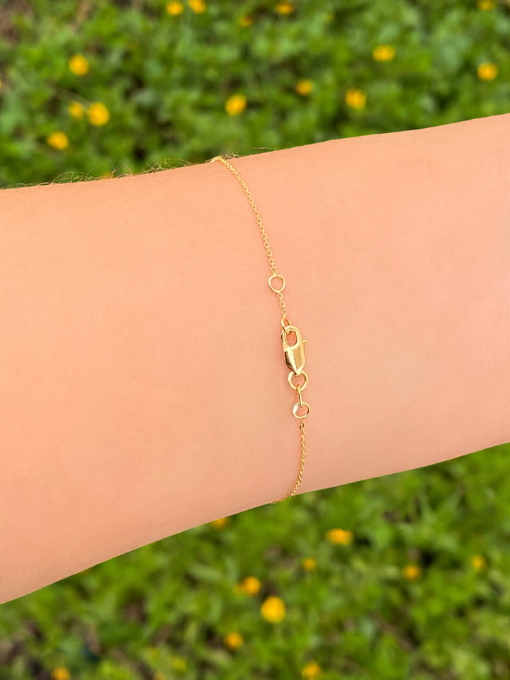 Pulsera Con Mini Corazon Chunky Oro 14k