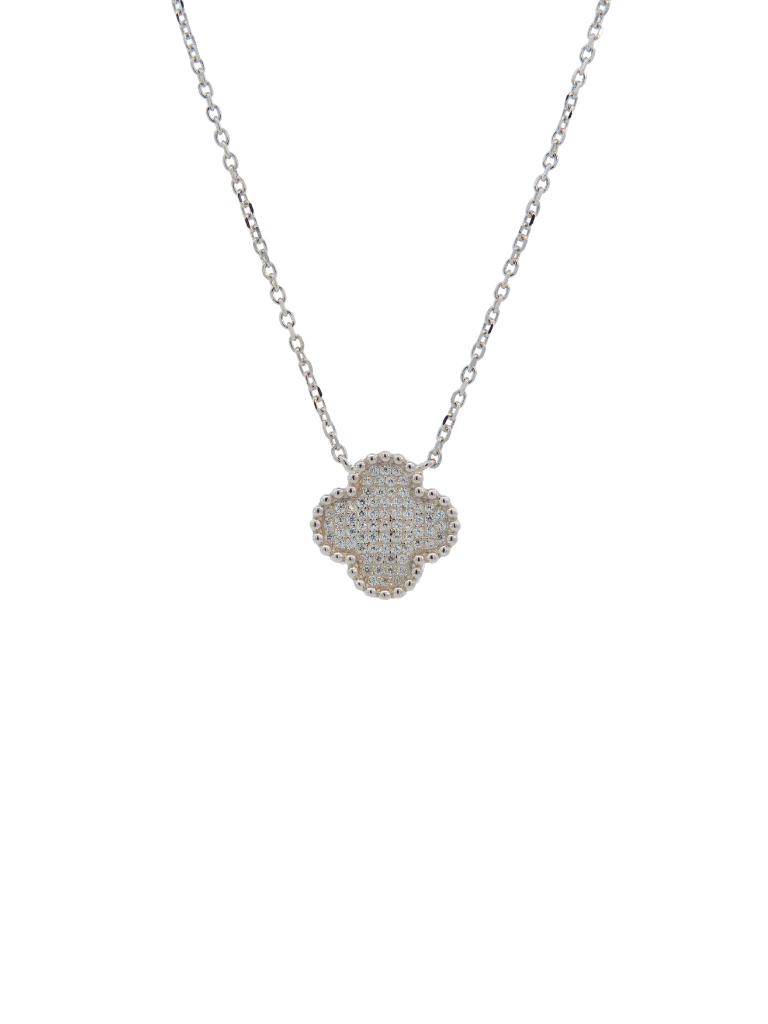 Collar Con Trebol Zirconias