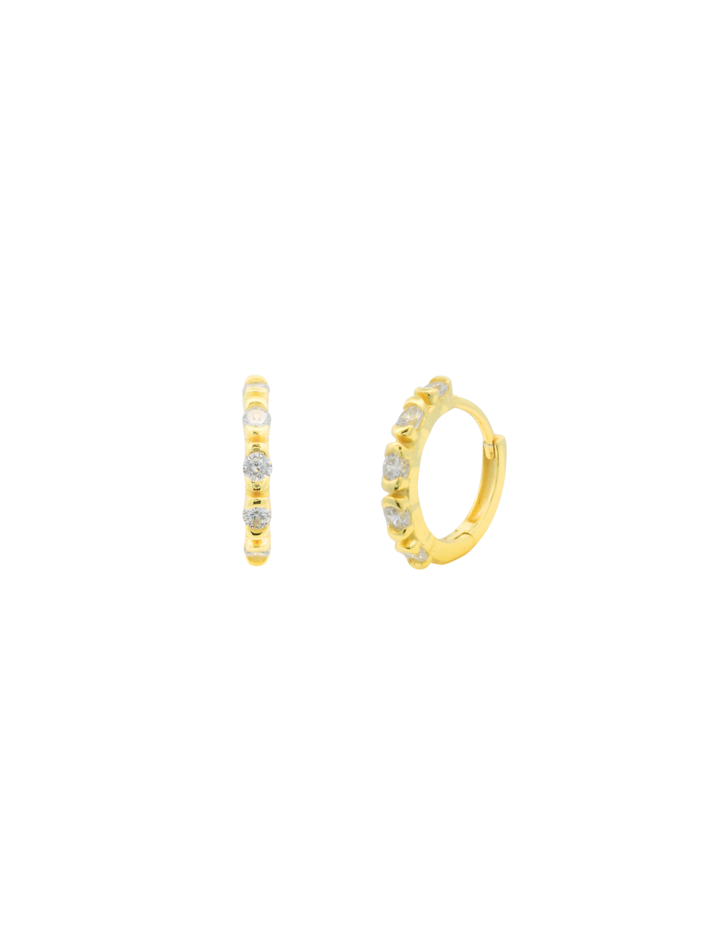 Arracada Cinco Zirconias 13 mm